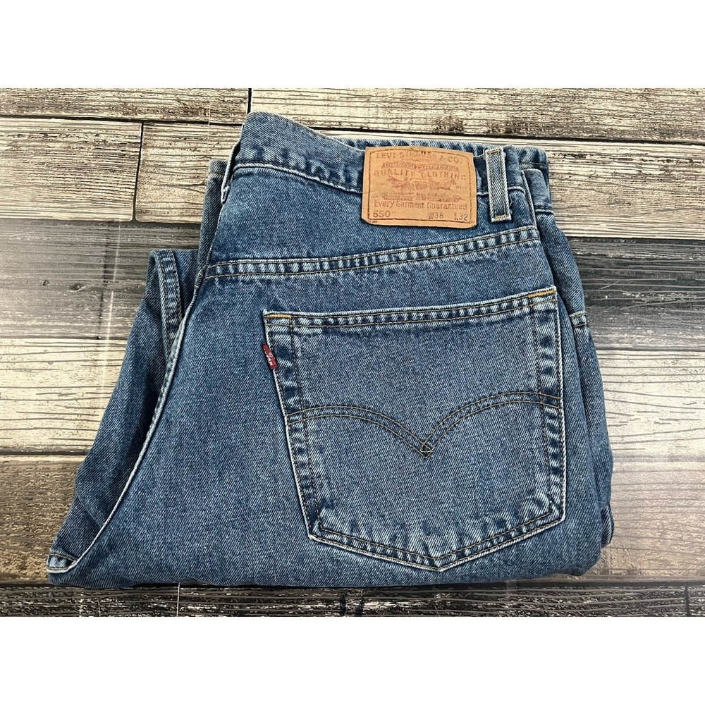 Levis‎ 550 Jeans Men's 38/32(actual 36)blue Denim Relaxed Fit Straight Vintage